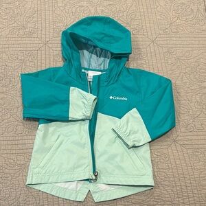 Columbia Teal and Mint Hooded Jacket